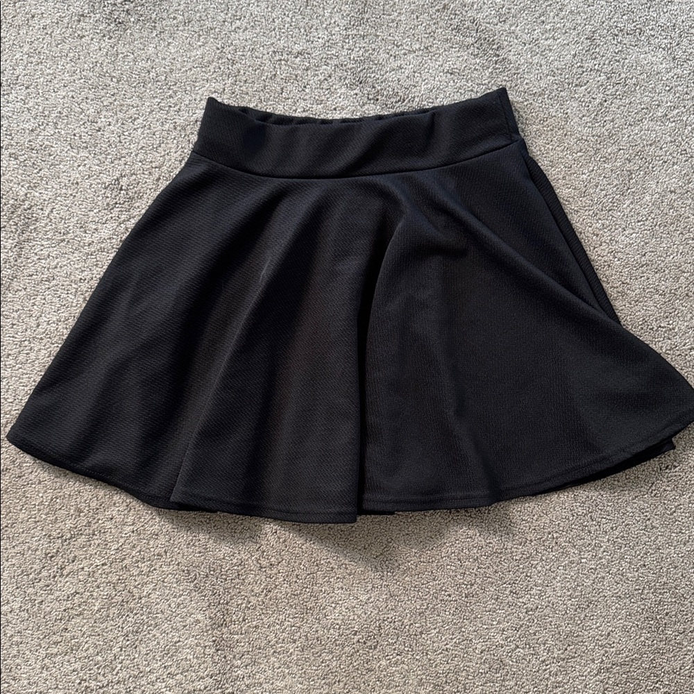 Black Flared skater circle Skirt